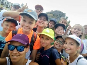 Selfie v dennom anglickom tábore